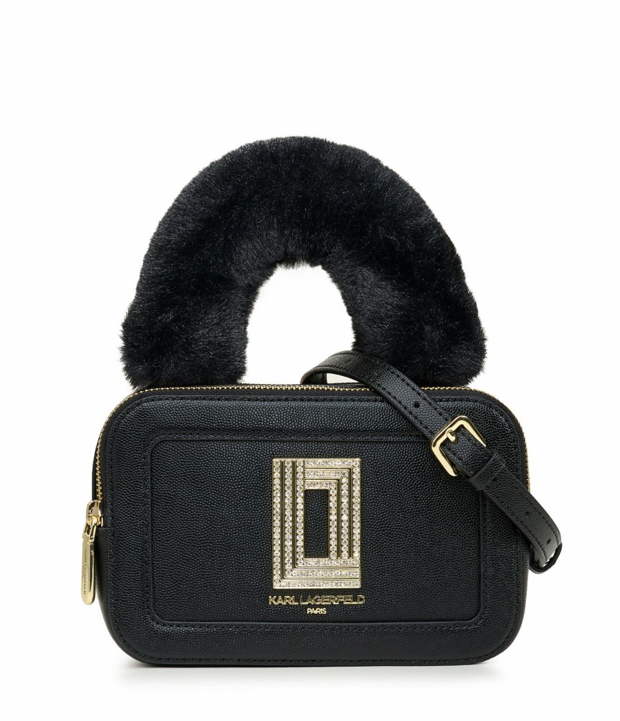 Women * | Discount Simone Fuzzy Handle Camera Bag