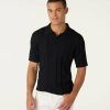 Men * | Latest Fashion Textured Knit Short Sleeve Polo