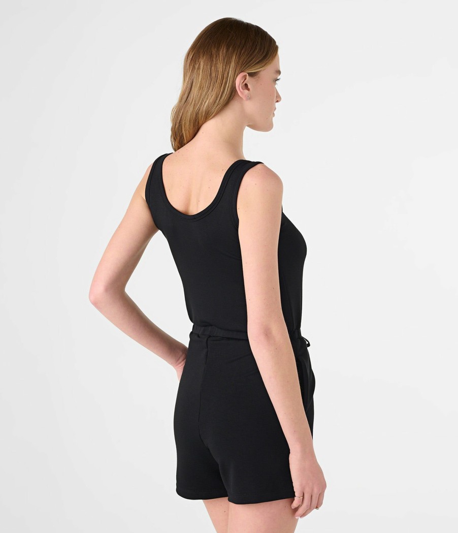 Apparels * | Special Style Logo Romper Black