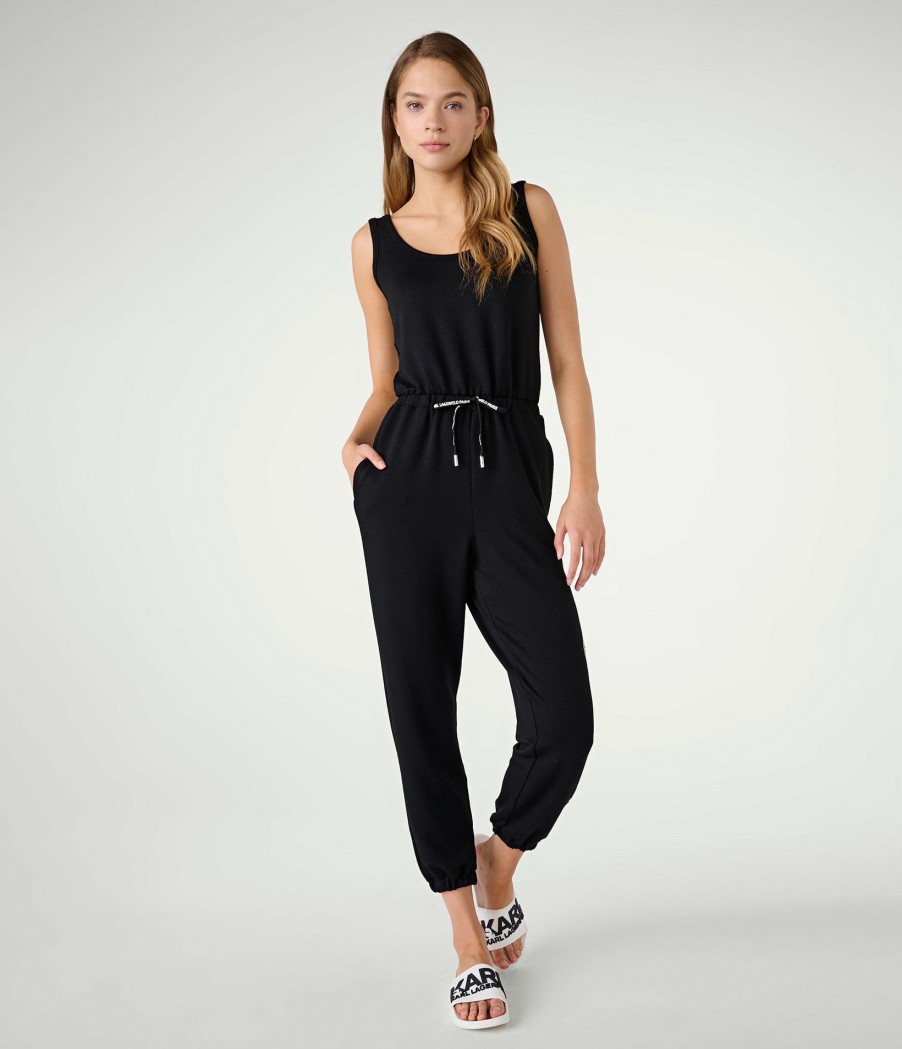 Apparels * | Discounts Scoop Neck Logo Jumpsuit