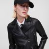 Women * | Cheap Leather Biker Jacket