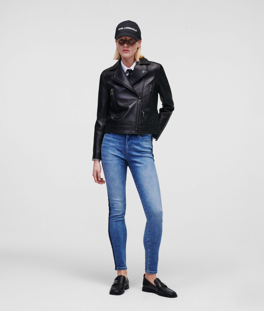 Women * | Cheap Leather Biker Jacket