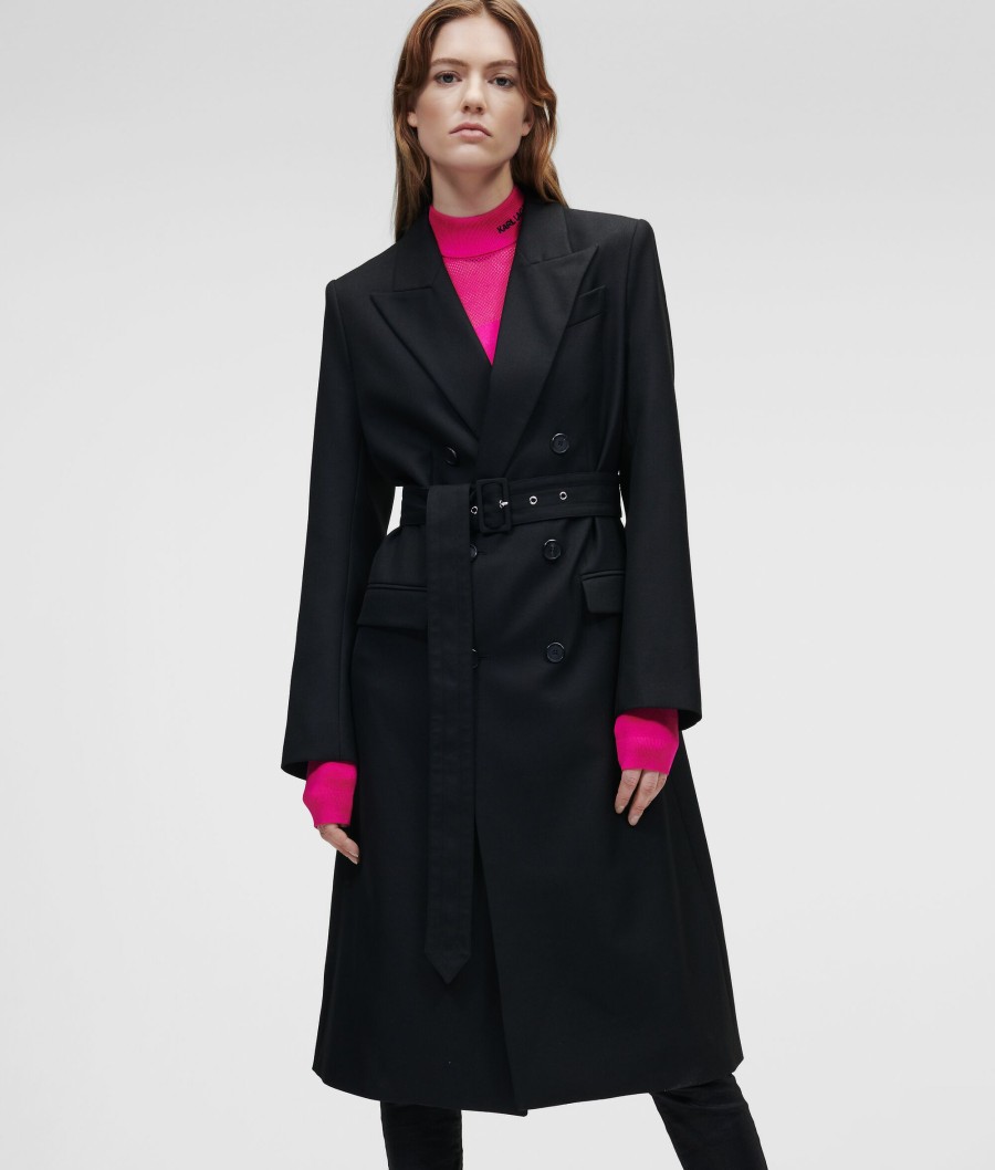 Women * | Promotion Double-Breasted Tailored Coat