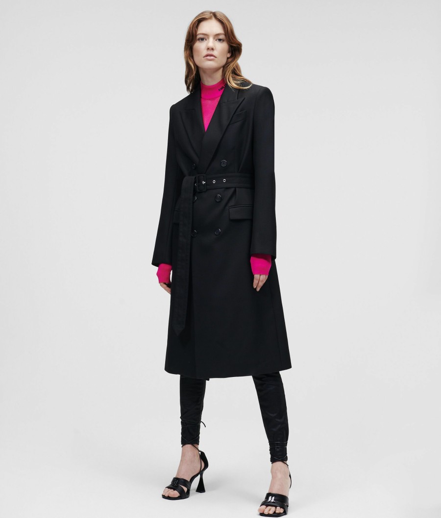 Women * | Promotion Double-Breasted Tailored Coat