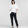 Women * | Hot Sell Poplin Shirt With Peplum Hem