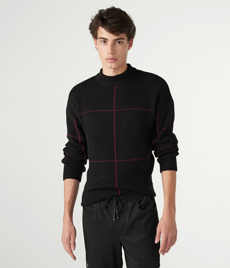 Men * | New Products Windowpane Sweater