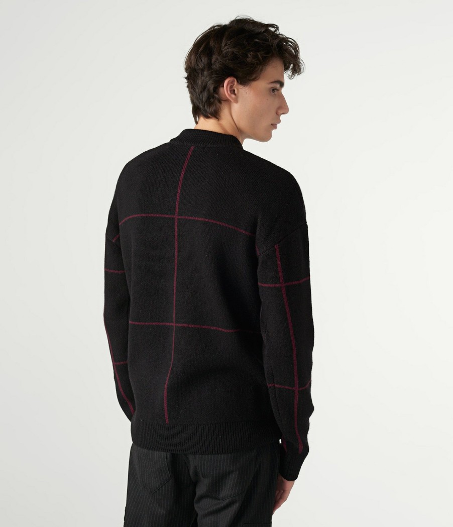 Men * | New Products Windowpane Sweater