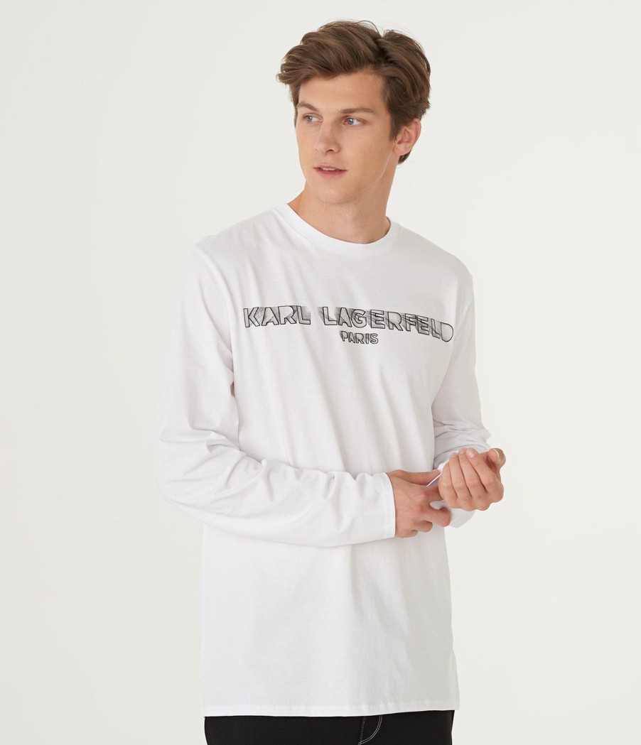 Men * | Cheap Multidimensional Logo Long Sleeve