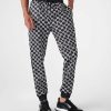 Men * | Discount Sale Kl Allover Print Track Pant Black/White