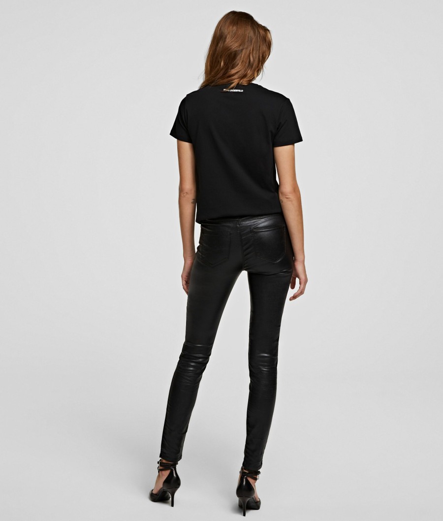 Women * | Sale Online Metallic Skinny Jeans