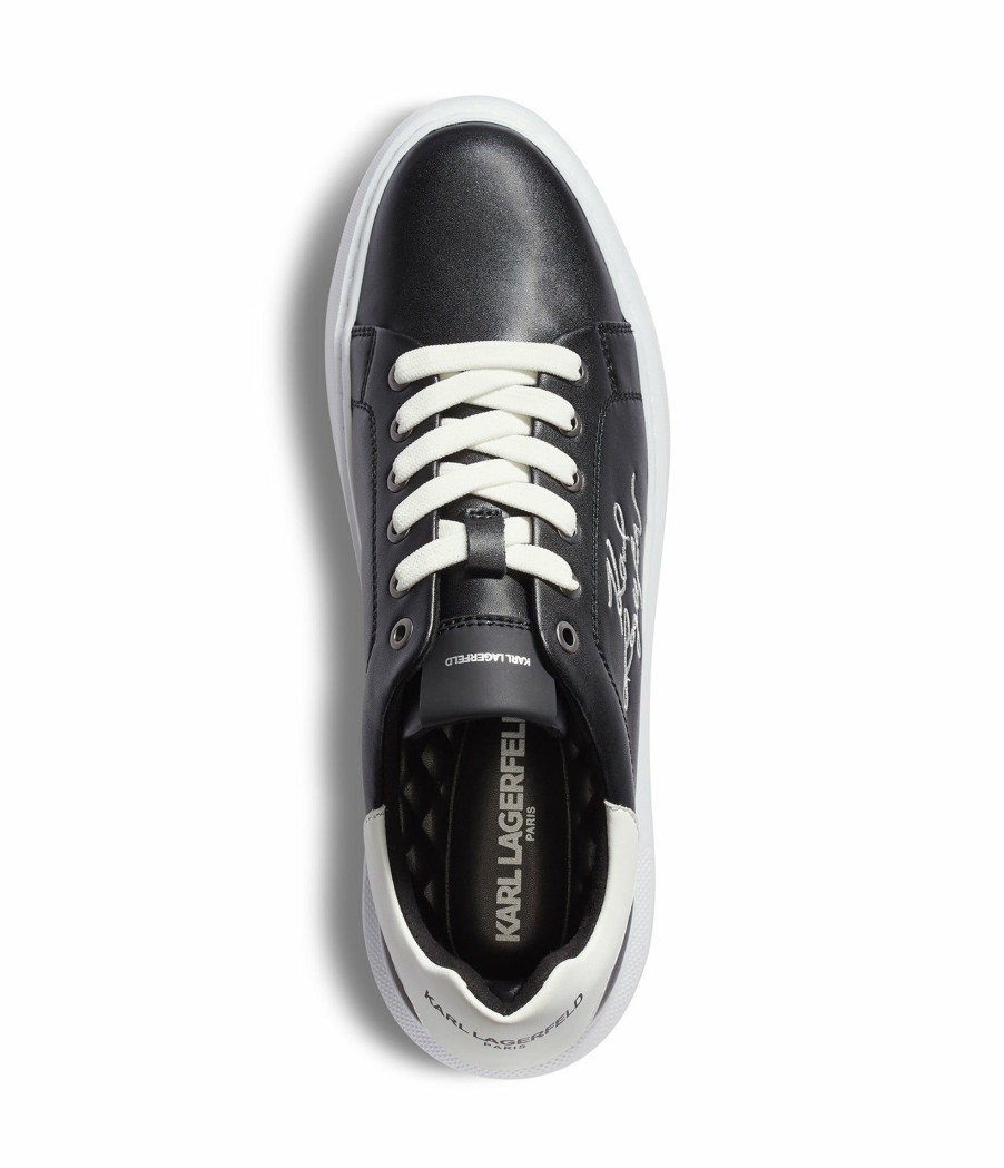 Men * | New Products Men'S Recycled Leather Embroidered Signature Logo Sneaker