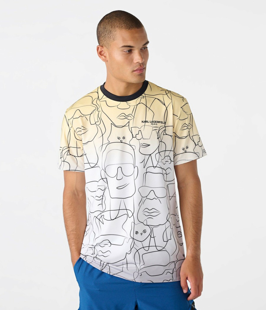 Men * | Discount Store Karl Head Line Drawing Tee