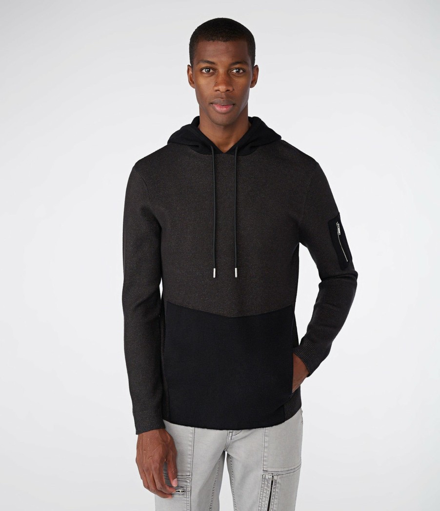 Men * | New Products Zip Sleeve Sweater Hoodie