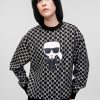 Women * | Cheap Ikonik Karl All-Over Monogram Sweatshirt