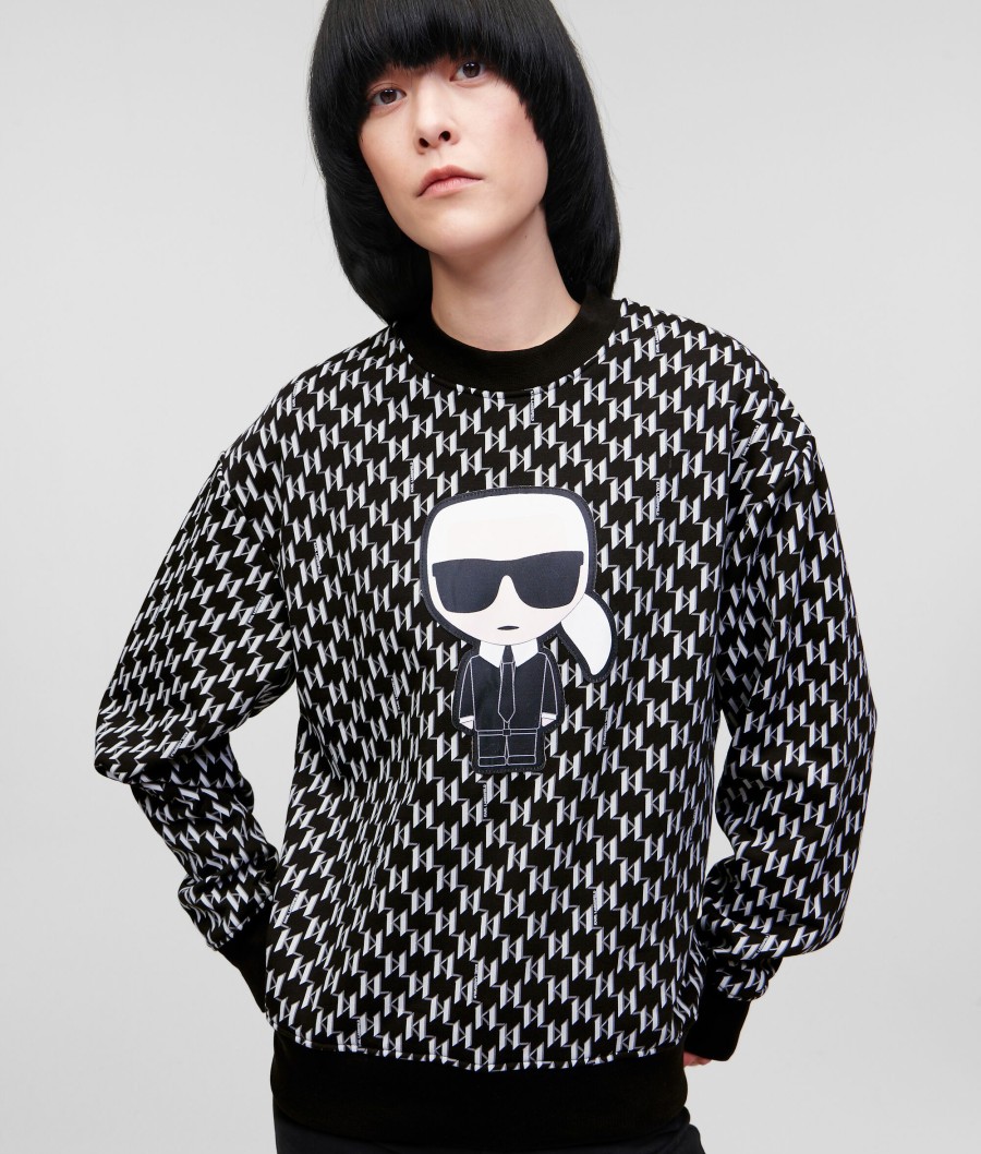 Women * | Cheap Ikonik Karl All-Over Monogram Sweatshirt