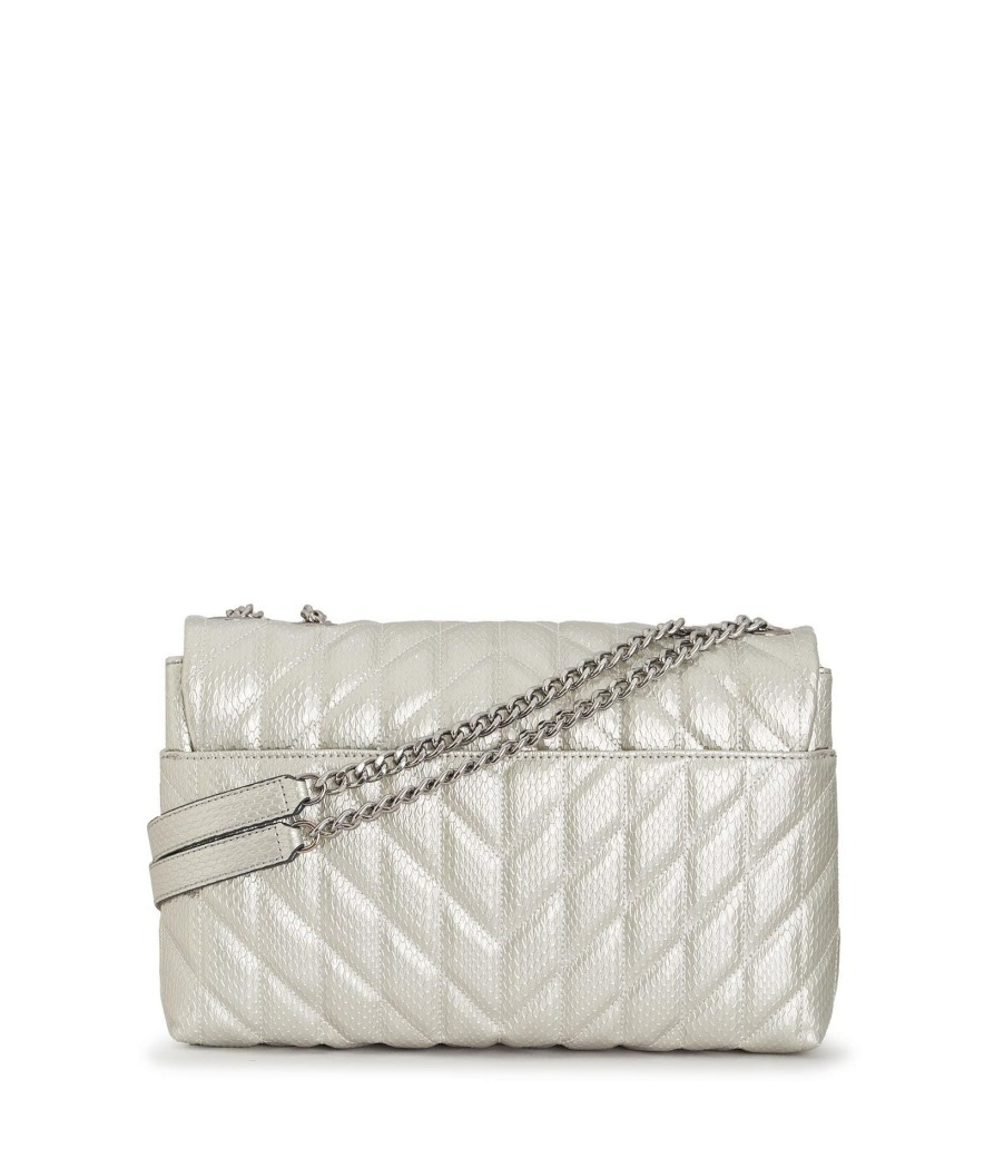 Women * | Lower Prices Lafayette Embossed Snakeskin Shoulder Bag