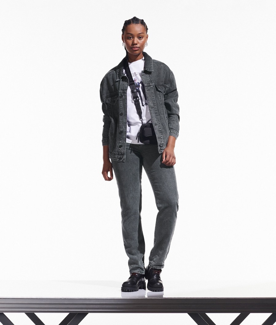 Women * | Cheap Cara Loves Karl Longline Denim Jacket